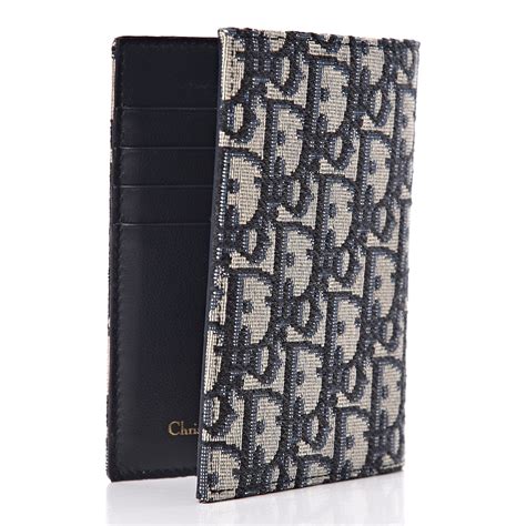 porte passeport dior|CHRISTIAN DIOR Oblique Passport Holder Blue.